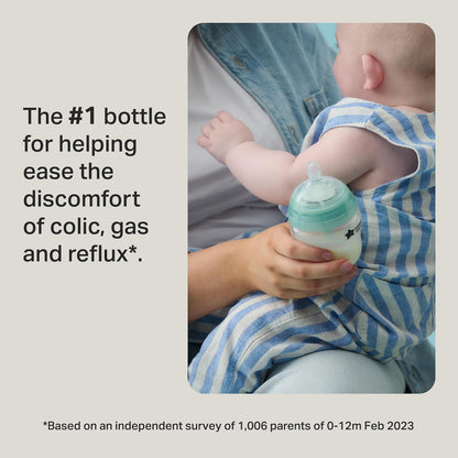 Tommee Tippee Advanced Anti-Colic 12 Piece Set, 5 oz and 9 oz BPA Free Bottles, Newborn 0+ Months