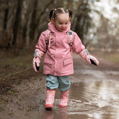 JAN & JUL Waterproof Fleece Lined Rain Jacket, Raincoat for Kids