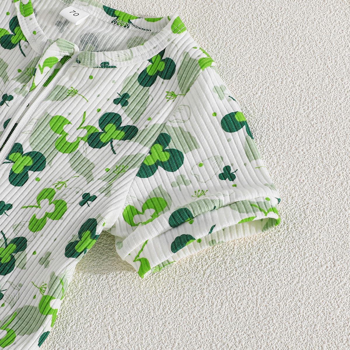 Bafeicao Unisex Baby Boy Girl 2 Pack Rompers Short Sleeve 2 Way Zipper One Piece Jumpsuits Clothes Sets