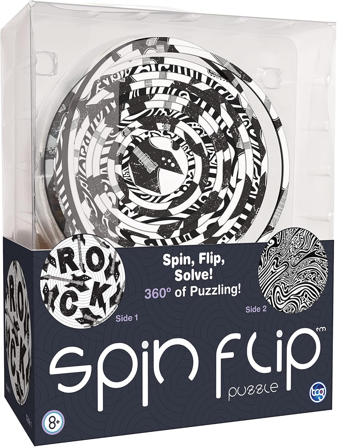 Spin Flip Puzzle - Hypnotic - Spin it, Flip it, Solve it! for Those who love brain teasers! Adult Fidget Toy. Great Gift for Mom, Dad, Teens, Men and Women