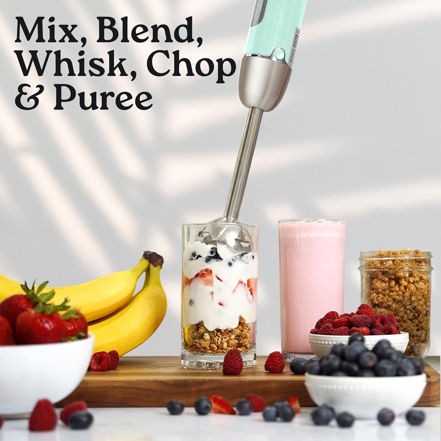 Zulay Immersion Stick Mixer Hand Blender - 800 Watts, Turbo Mode, 5-ft Power Electric Cord
