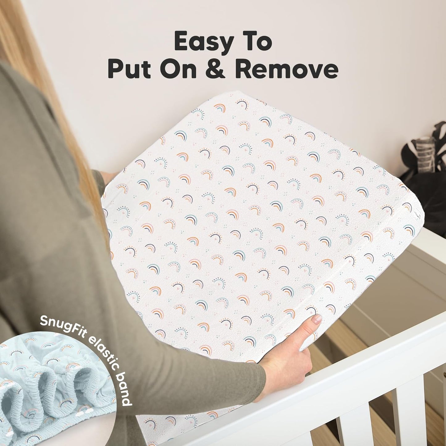 KeaBabies 2-Pack Organic Crib Sheets for Boys, Girls - 52x28 Fitted Crib Mattress Sheet Neutral
