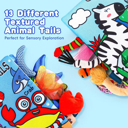 2PCS Baby Books 0-6 Months Tummy Time Infant Toys 0-3 Months High Contrast Baby Sensory Toys 3-6 6-12 Months Newborn Essentials Must Haves Crinkle Touch Feel Busy Soft Books for Babies Shower Gifts