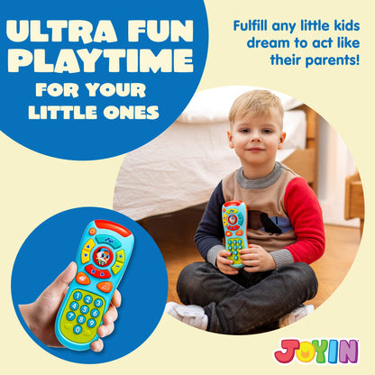 JOYIN Learning Phone and Remote Toy for Kids, Fun Smartphone Toys with Music for Boys or Girls