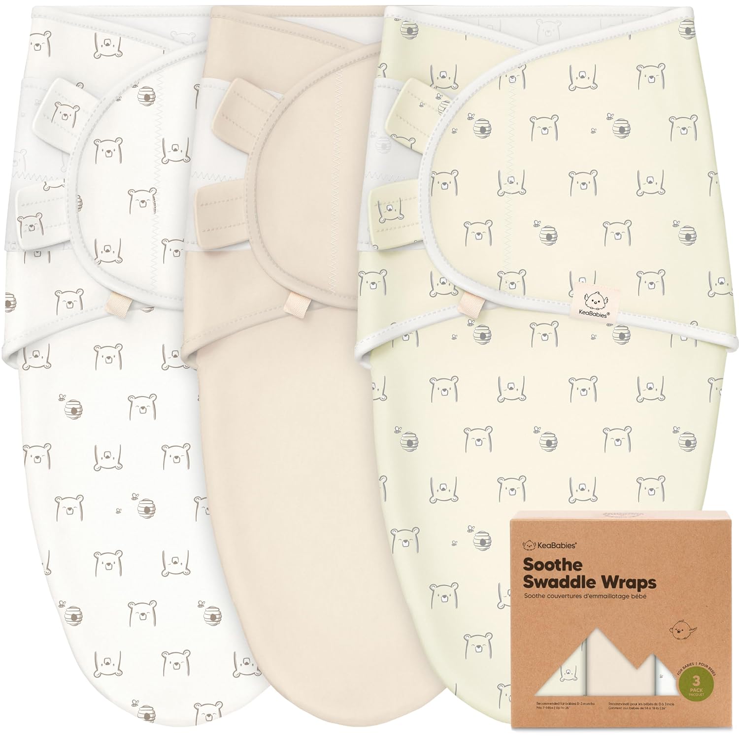 3-Pack Organic Baby Swaddle Sleep Sacks - Swaddles for Newborns, Infant 0-3 Months, Baby Girls