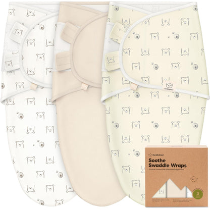 3-Pack Organic Baby Swaddle Sleep Sacks - Swaddles for Newborns, Infant 0-3 Months, Baby Girls