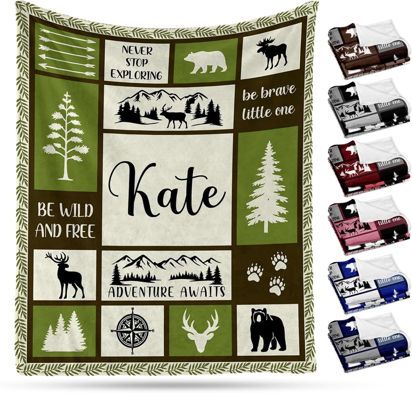 Ship Next Day, Personalized Baby Blanket – Printed in USA, Custom Baby Blanket for Boys & Girls