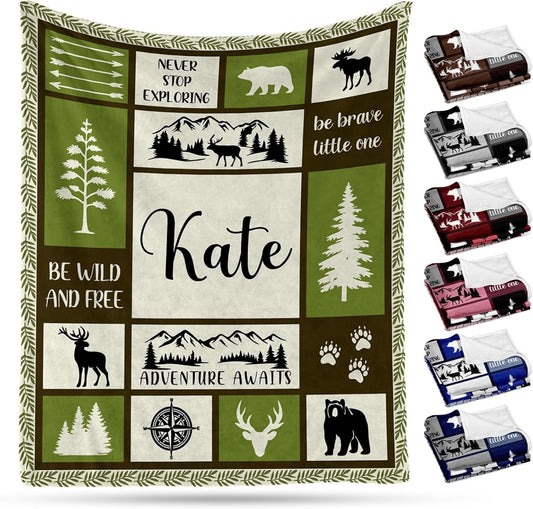 Ship Next Day, Personalized Baby Blanket – Printed in USA, Custom Baby Blanket for Boys & Girls