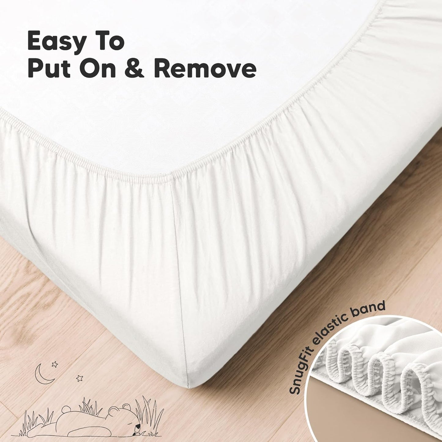 KeaBabies 2-Pack Organic Crib Sheets for Boys, Girls - 52x28 Fitted Crib Mattress Sheet Neutral