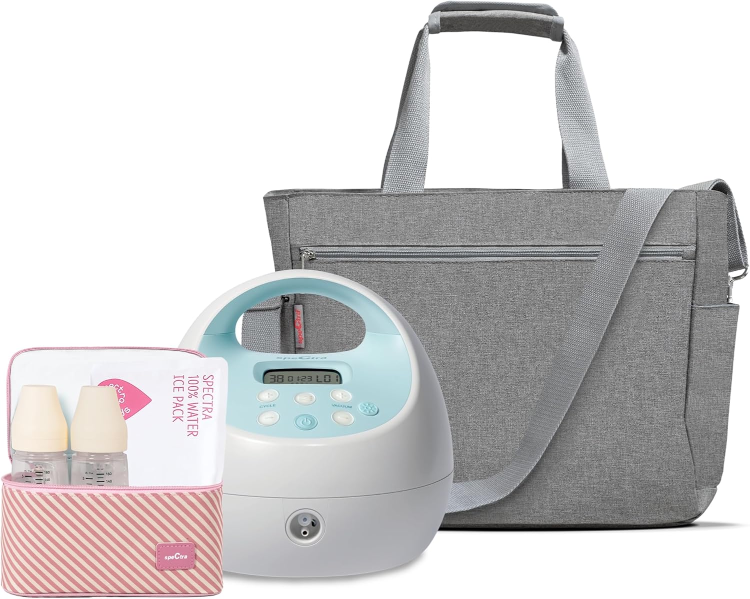 Spectra - S1 Plus Electric Breast Milk Pump with Tote Bag, Breast Milk Bottles and Cooler for Baby