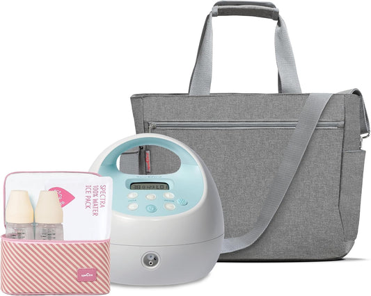 Spectra - S1 Plus Electric Breast Milk Pump with Tote Bag, Breast Milk Bottles and Cooler for Baby