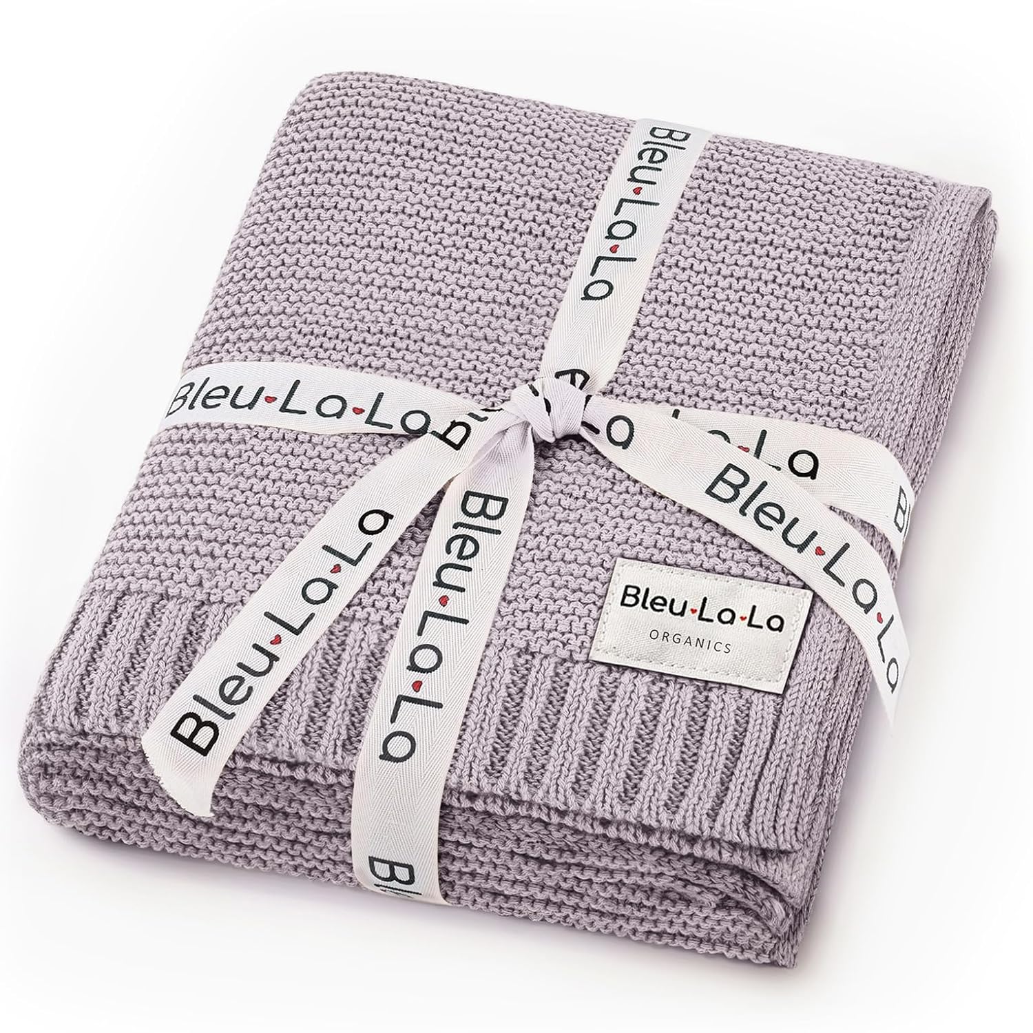 Signature Knit Organic Swaddle Blanket for Girls - 100% Soft Luxury Cotton Knit Receving Swaddler