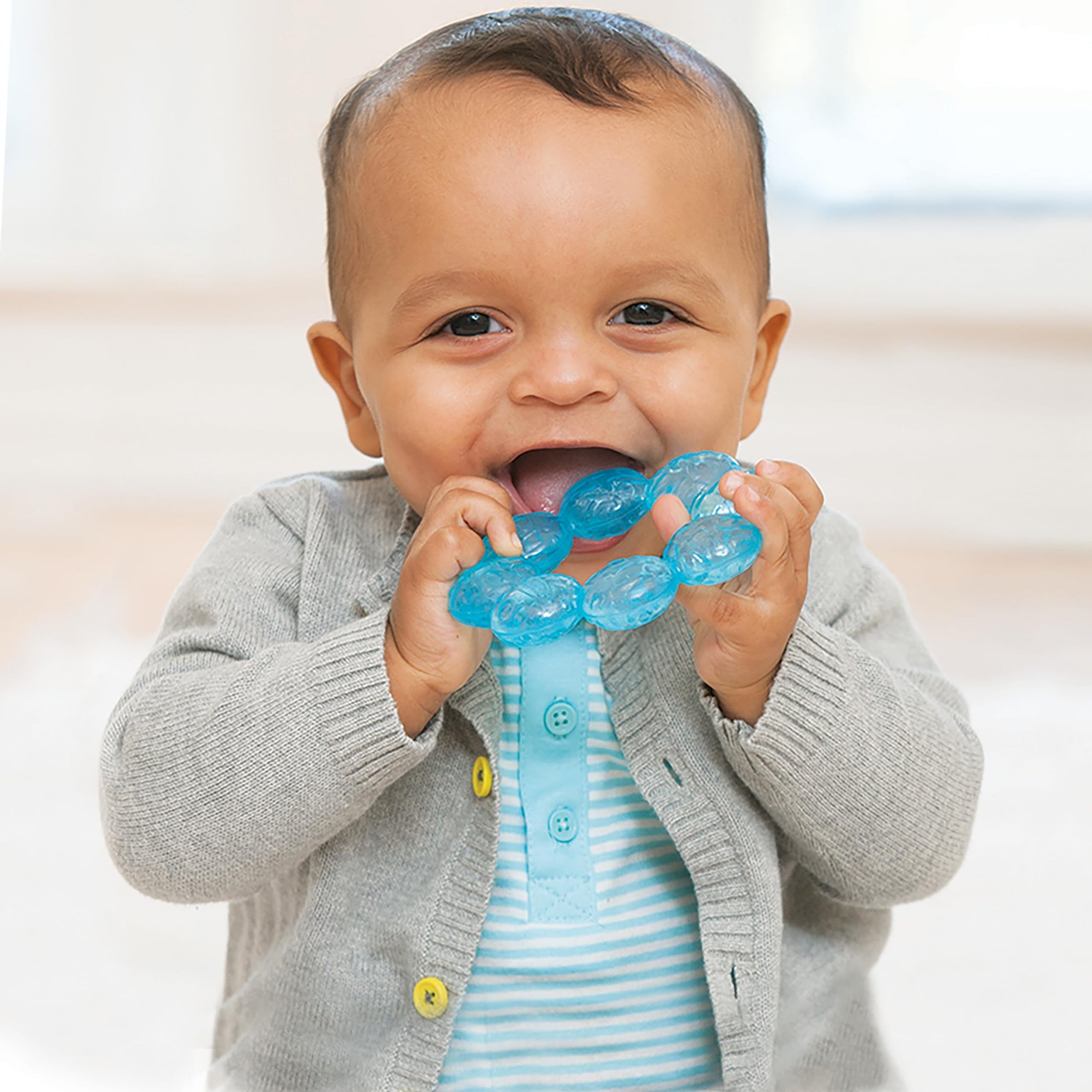 Infantino Water Teethers, Cooling & Massaging Relief, Lime/Blue, 3-Pack