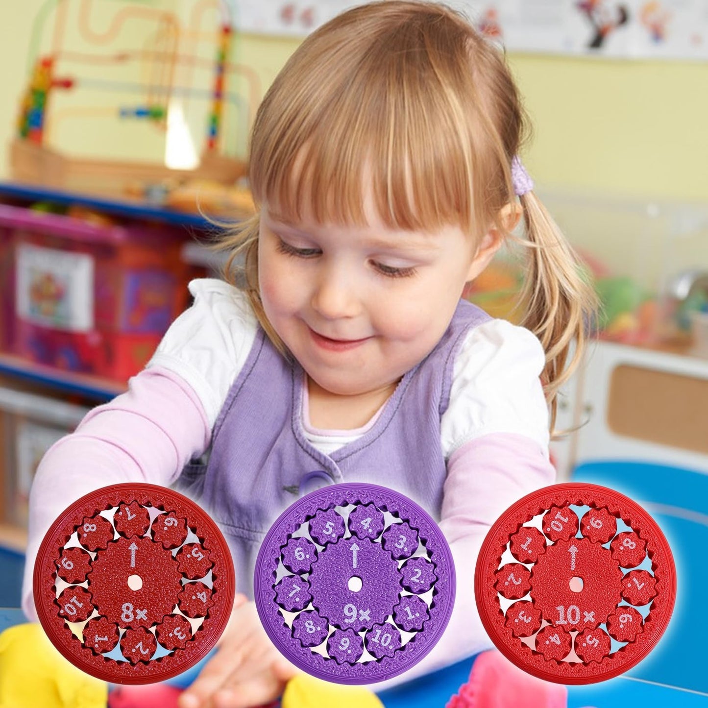 Math Fidget Spinners Educational Math Fact Fidget Spinners Learn Division & Multiplication Early Learning Education Toys