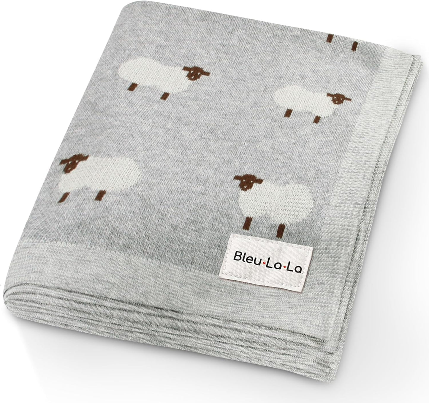 Knit Baby Swaddle Blanket - 100% Cotton Soft Cozy Lightweight Unisex Receiving Swaddling Crib
