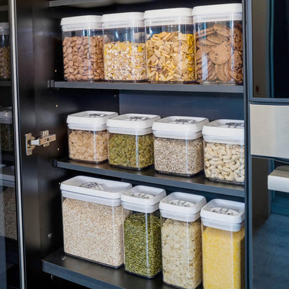 Felli Flip Tite Food Storage Container 5" LARGE Size Airtight Lid Lock Top, Stackable Kitchen