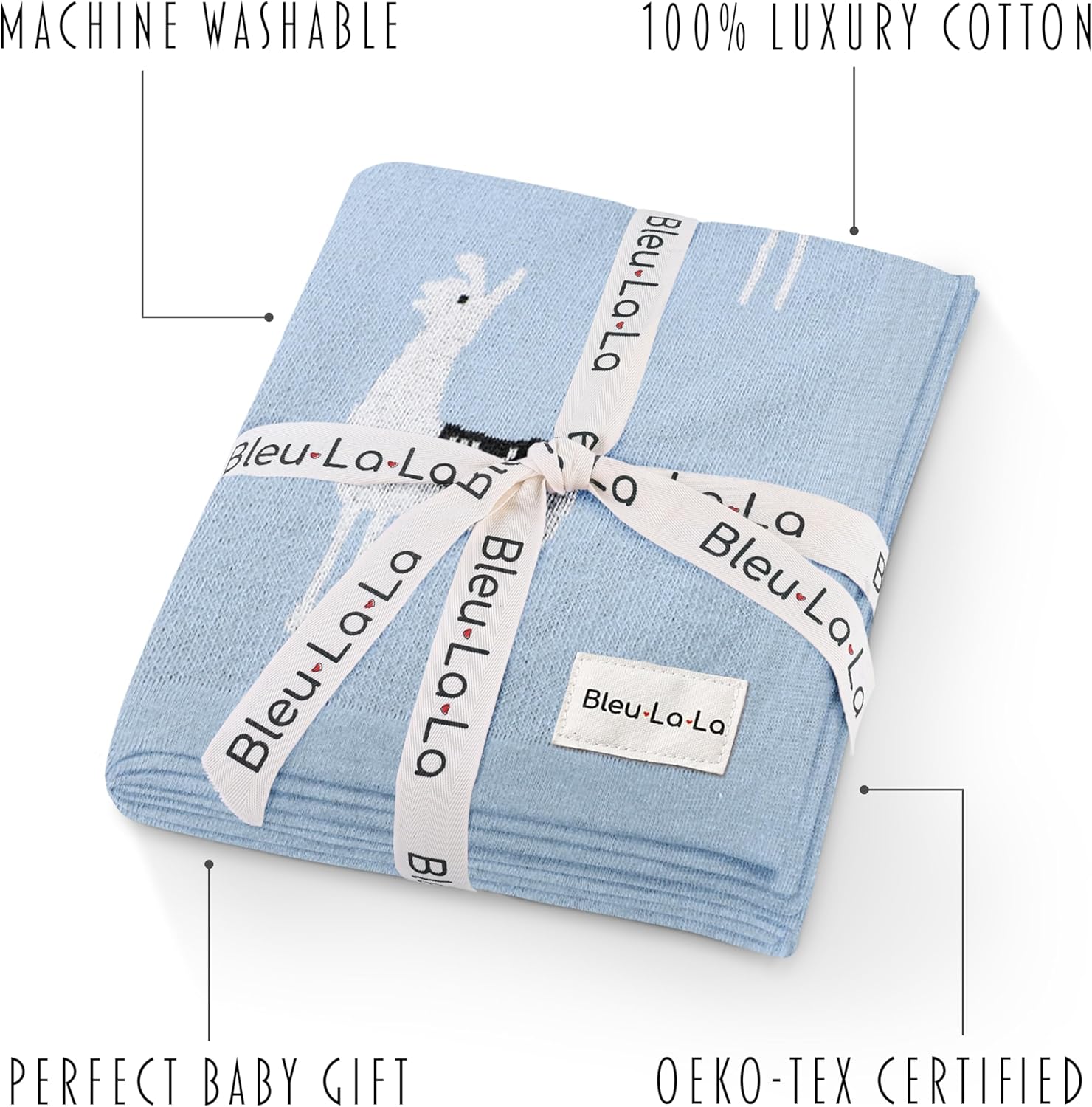Baby Receiving Swaddle Stroller Blanket - 100% Fine Loomed Cotton Cozy Cuddle Crib Stroller Unisex