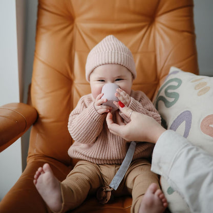 mushie Silicone Baby Starter Training Cup | 6 Months+ (Soft Lilac)