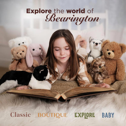 Bearington Collection Baby Lil' Bunny, 5.5 in Plush Bunny Rabbit Stuffed Animal, Soft Baby Rattles and Plush Rings Gift - Newborn Toy