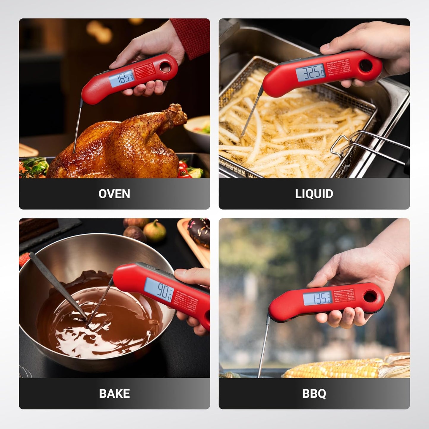 Professional Meat Thermometer Digital, Ultra-Fast 0.5 Sec Instant Read, NIST Certified ±0.5°F