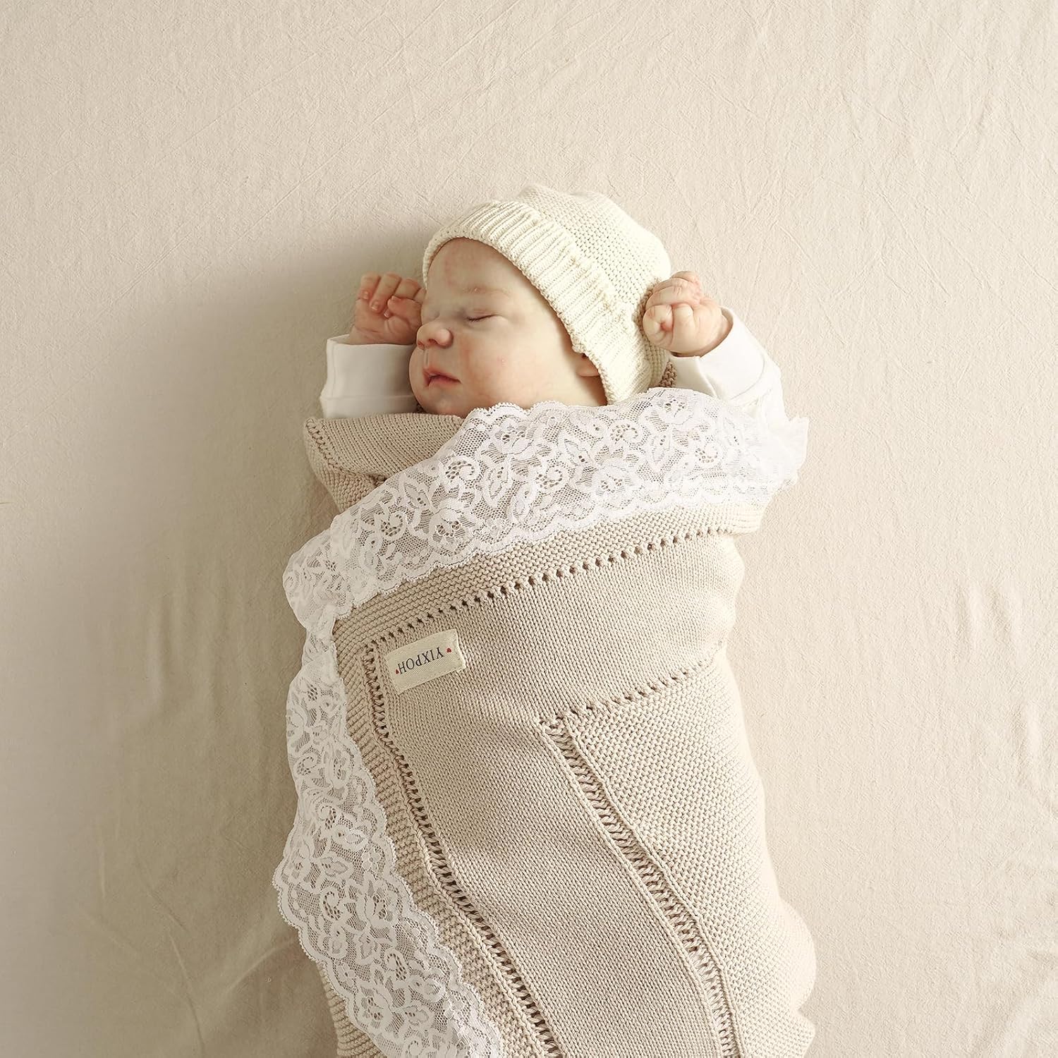 100% Organic Cotton Baby Blanket Knitted Softer Receiving Swaddle Warm Cozy Cuddle Crib Blanket for