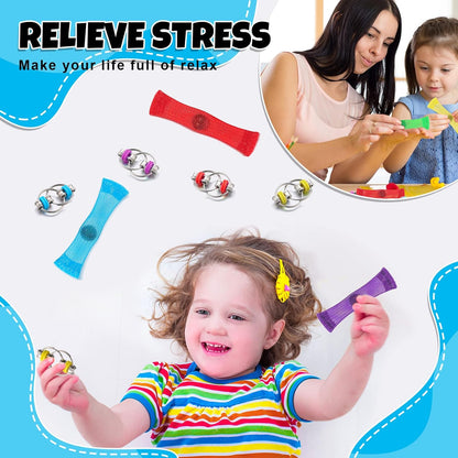 80 Pcs Fidget Toys Bike Chain Fidget Toy Flippy Fidget Toy Soothing Fidgets Stress Anxiety Relief for Teens Adults ADHD Autism Finger Toys, 5 Colors (40 Pcs)