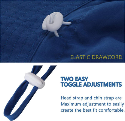 Baby Sun Hat Toddler Beach Swim Hats UPF 50+ Summer Bucket Hat Kids Infant Wide Brim Adjustable Sun Hat for Baby Boy Girls