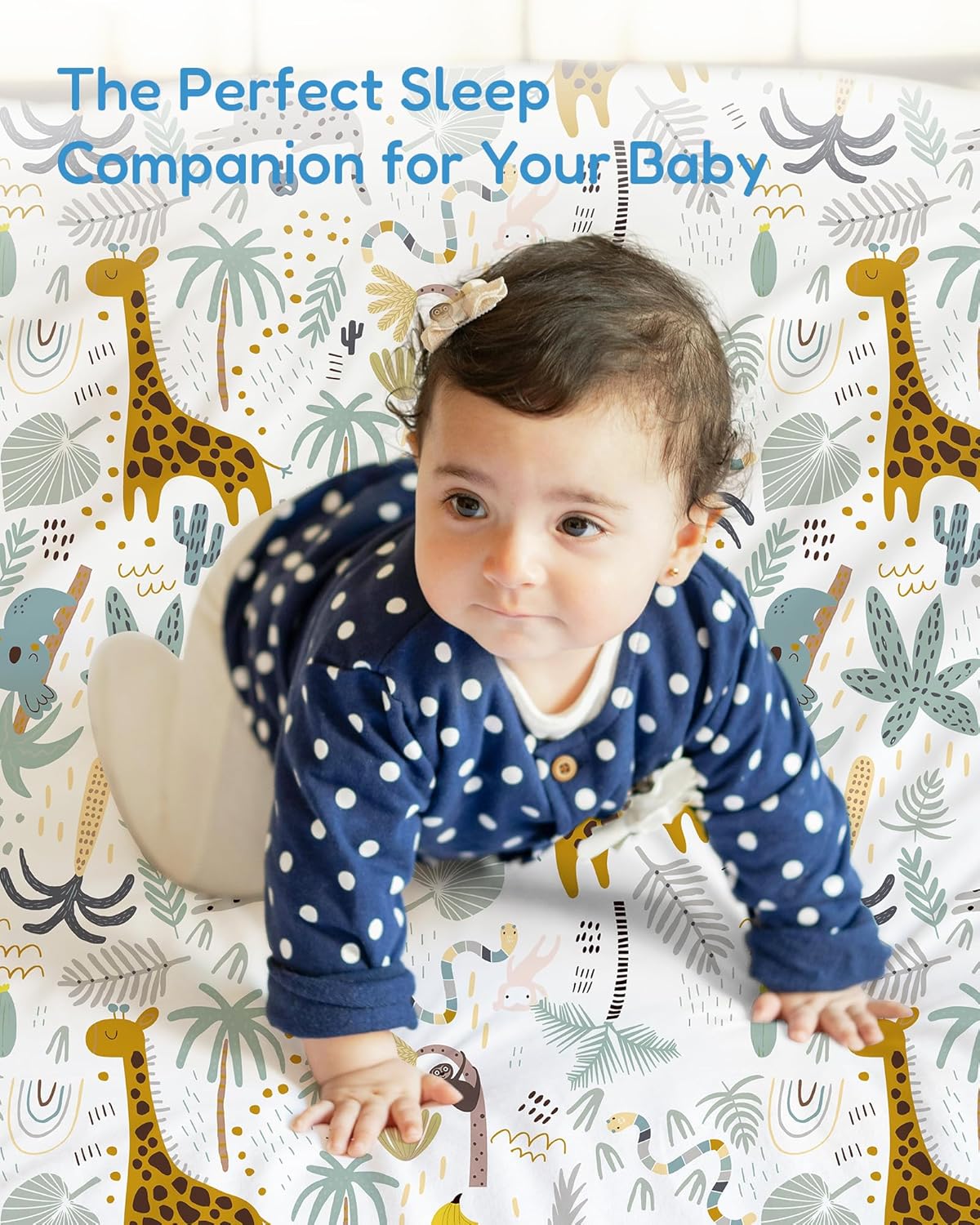 Baby Crib Sheets for Standard Crib Mattress - Green+Giraff, Soft Jersey Knit, Safe and Snug, for