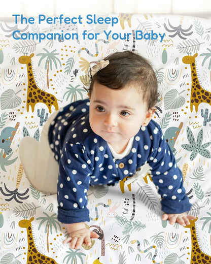 Baby Crib Sheets for Standard Crib Mattress - Green+Giraff, Soft Jersey Knit, Safe and Snug, for