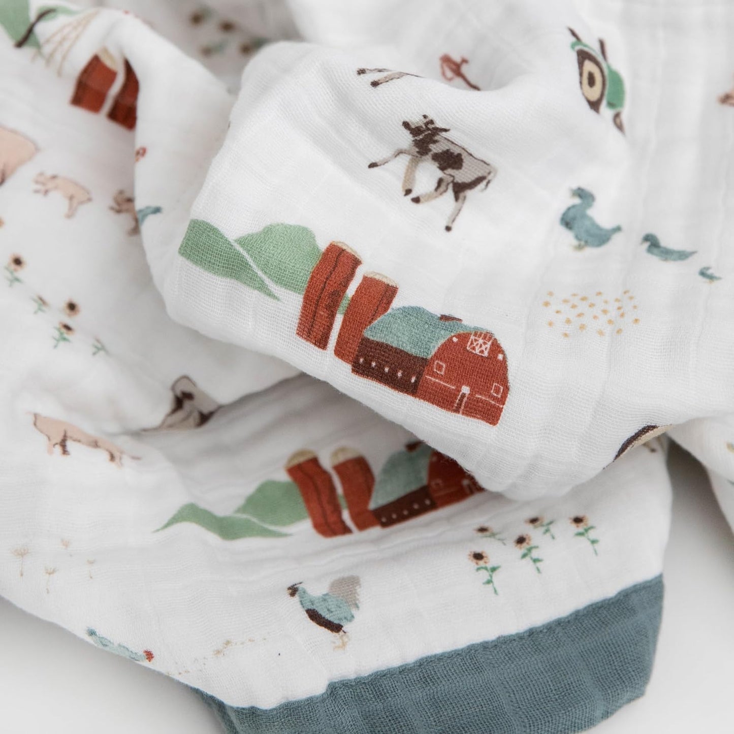 Little Unicorn Newborn Receiving Quilt | Ultra- Soft, Multi-Layered Muslin Fabric | Gift for