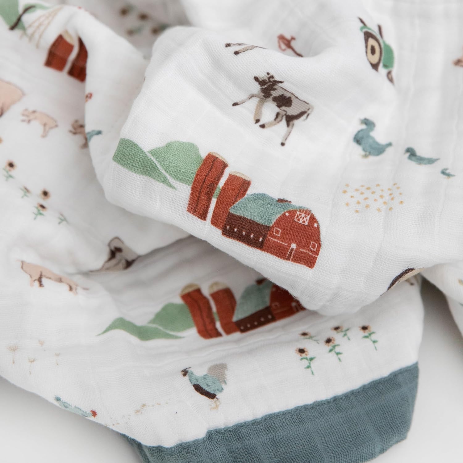 Little Unicorn Newborn Receiving Quilt | Ultra- Soft, Multi-Layered Muslin Fabric | Gift for