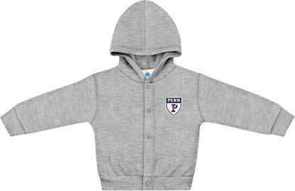Creative Knitwear College Baby Snap Hooded Jacket - Team Logo, Multiple Colors, for Boys & Girls, (0-24 Months)