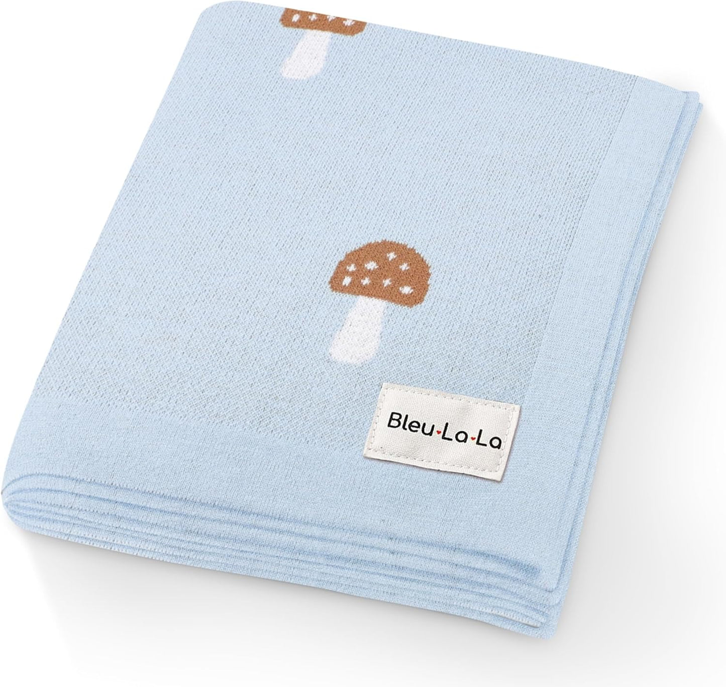 Mushroom Baby Blanket for Boys 100% Cotton Buttery Soft Cozy Receiving Swaddle Crib Stroller