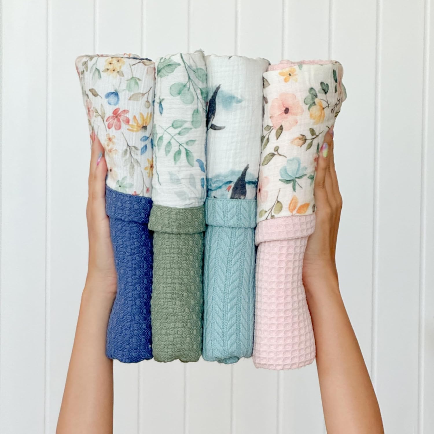 Personalized Baby Blanket with Name – Handmade 100% Organic Cotton Newborn Gift | Custom Knit