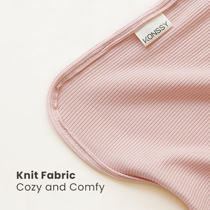 Konssy Knit Baby Blanket 2 Pack, Soft Ribbed Swaddle Receiving Blankets for Boys & Girls