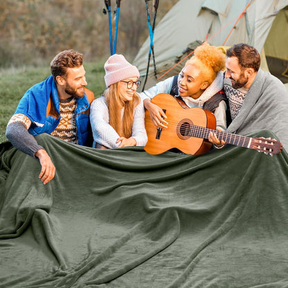 PHF Oversized King Fleece Blanket 120"x120", No Shed No Pilling Big Soft Blanket, Extra Large 10'x