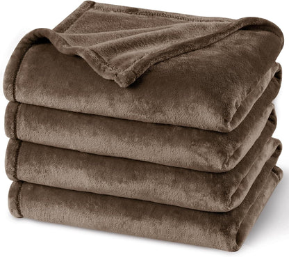 PHF Ultra Soft Fleece Blanket Queen Size, No Shed No Pilling Luxury Plush Cozy 300GSM Lightweight