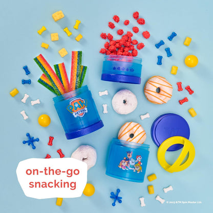 Whiskware Paw Patrol Stackable Snack Containers for Babies, Kids, and Toddlers, 3 Stackable Snack