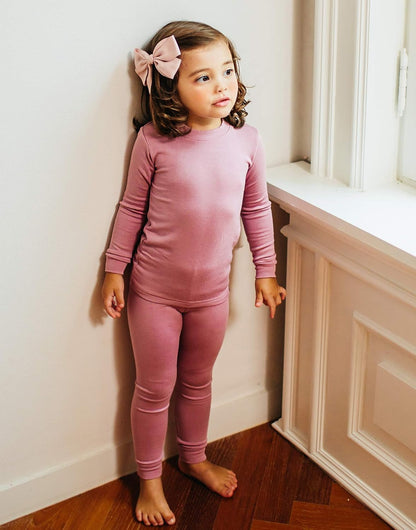 VAENAIT 6M-12Y Toddler Toddler Kids Toddler Girls Boys Soft Comfy Modal Tencel Solid Raglan Sleepwear Pajamas Pjs 2pcs Set