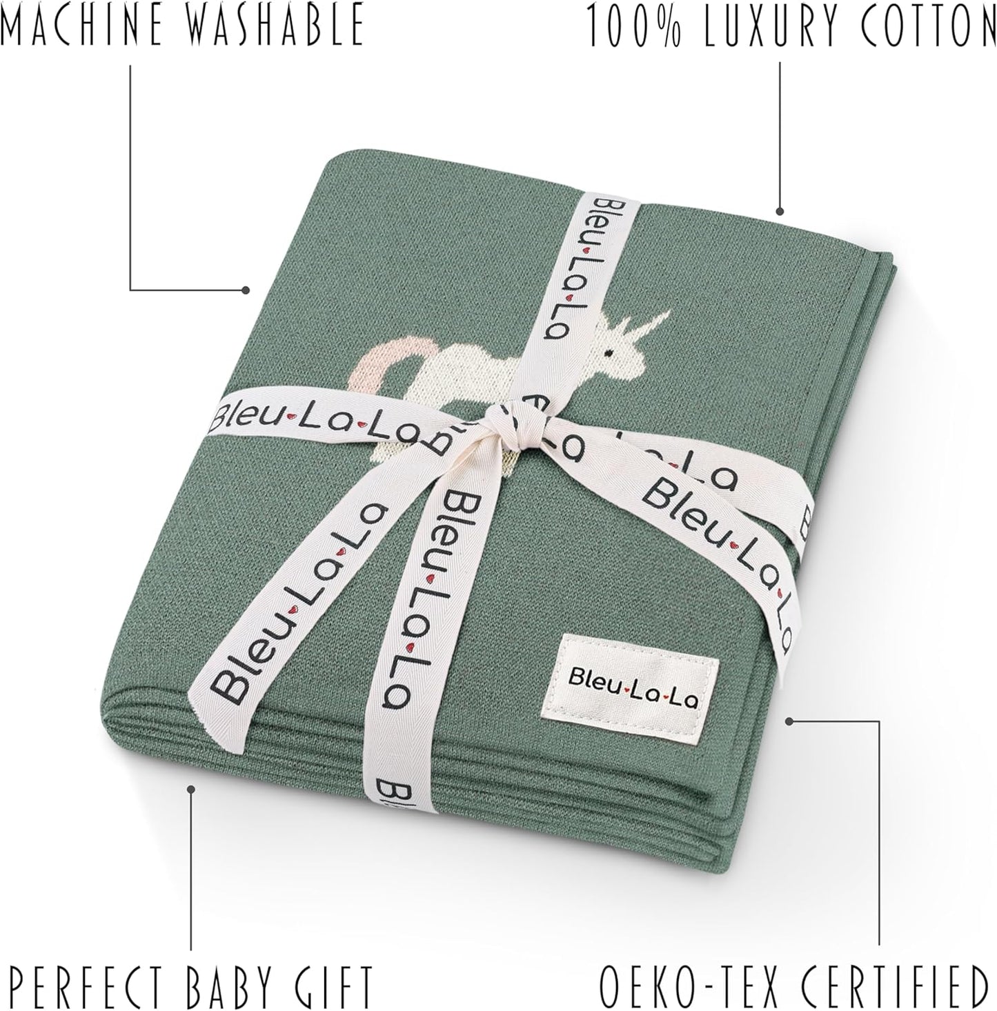 Receiving Blanket for Baby Girls and Boys 100% Cotton Buttery Soft Cozy Receiving Swaddle Crib
