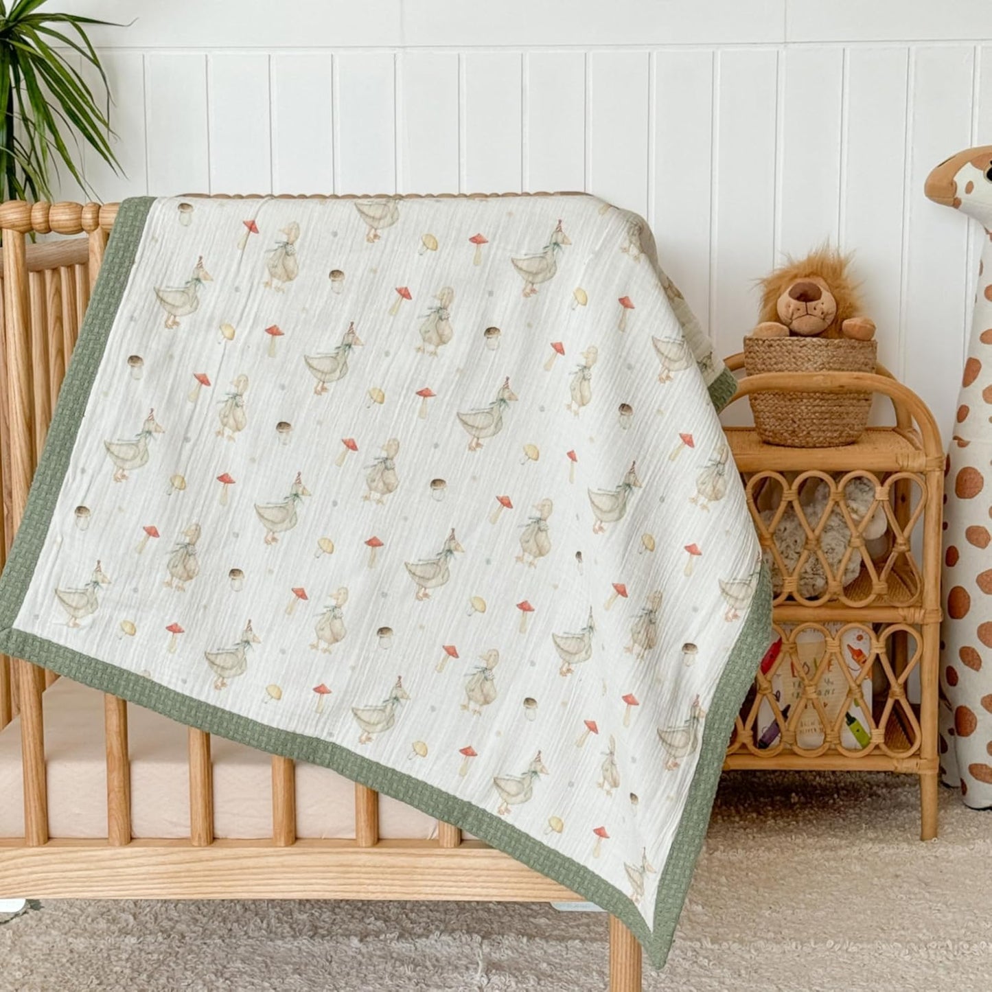 Personalized Baby Blanket with Name – Handmade 100% Organic Cotton Newborn Gift | Custom Knit