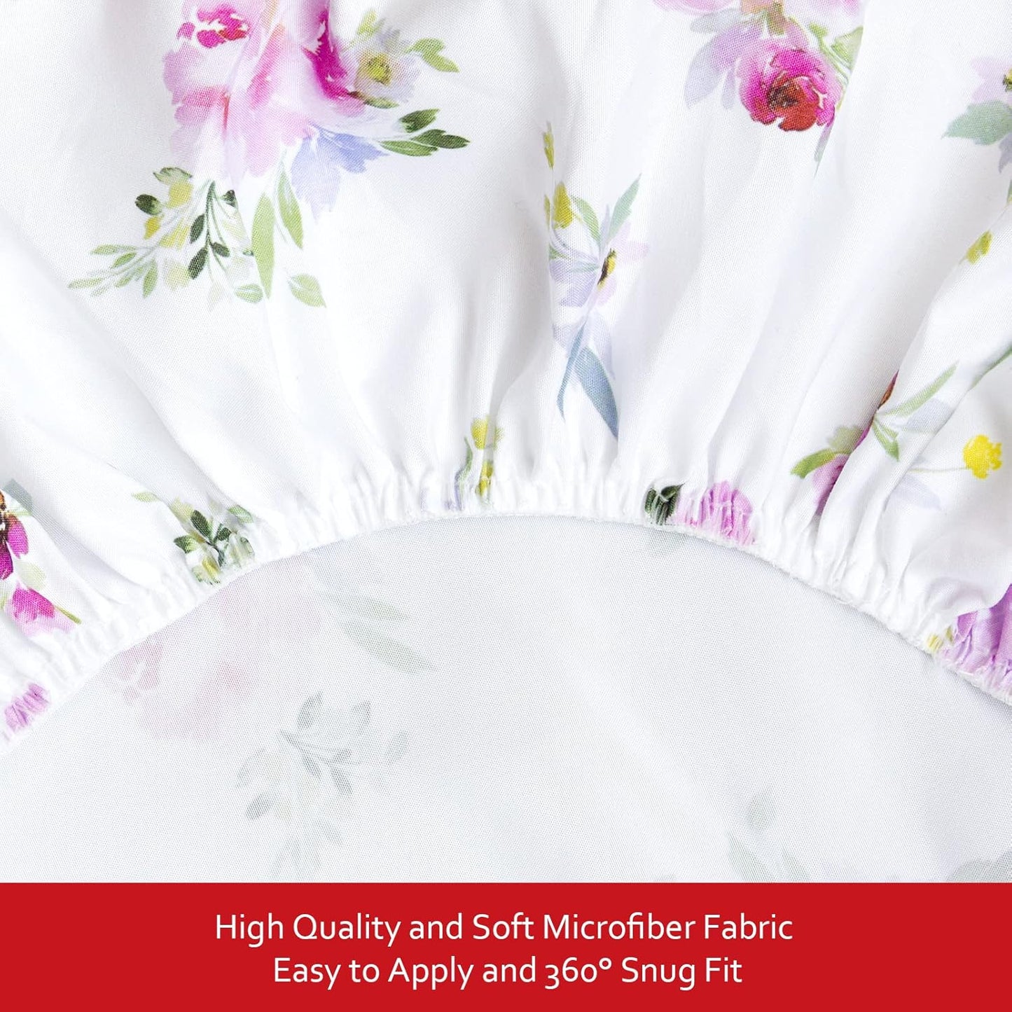 Crib Sheets Girls 4 Pack, Fitted Crib Sheets for Standard Size Crib and Toddler Mattresses, Soft