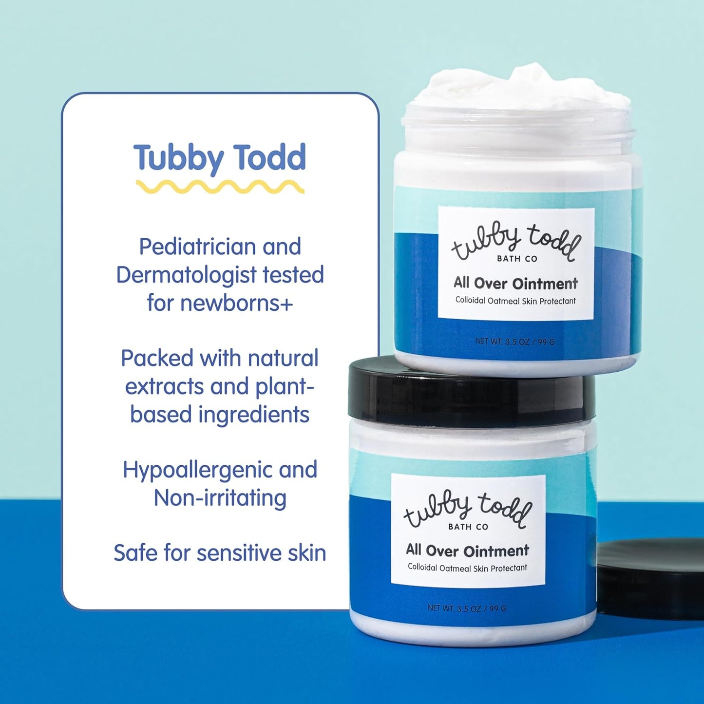 TUBBY TODD's Baby Body Wash & All Over Ointment Eczema Set - Gentle, Hypoallergenic Skincare for