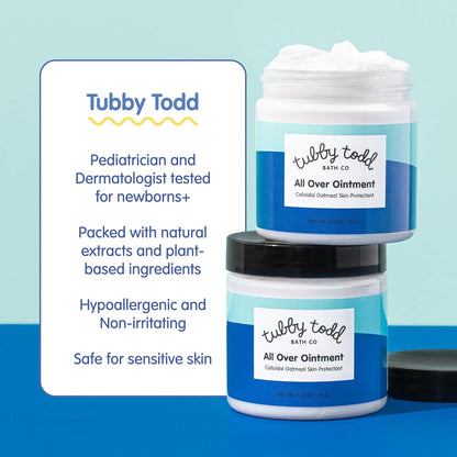 TUBBY TODD's Baby Body Wash & All Over Ointment Eczema Set - Gentle, Hypoallergenic Skincare for
