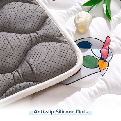 Vibe bear High-Density Foam Baby Play Mat,47x47 Inches Thicken One-Piece Infants Crawling Mat,Comfortable and Soft Baby Playmat,Non Slip Washable Floor Mat for Babies,Infants,Toddlers