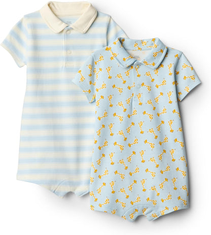 Amazon Essentials baby-boys Short Sleeve Romper