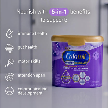 Enfamil Optimum Gentlease Baby Formula, Our Closest Formula to Breast Milk For Fussiness, Crying