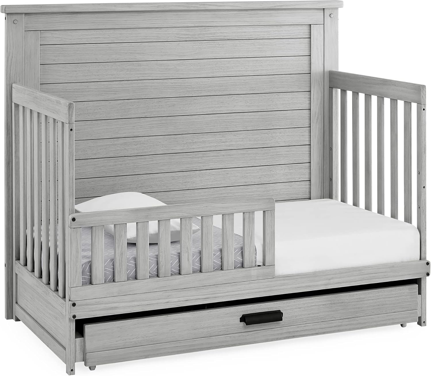 Delta Children Simmons Kids Caden 6-in-1 Convertible Crib with Trundle Drawer, Greenguard Gold