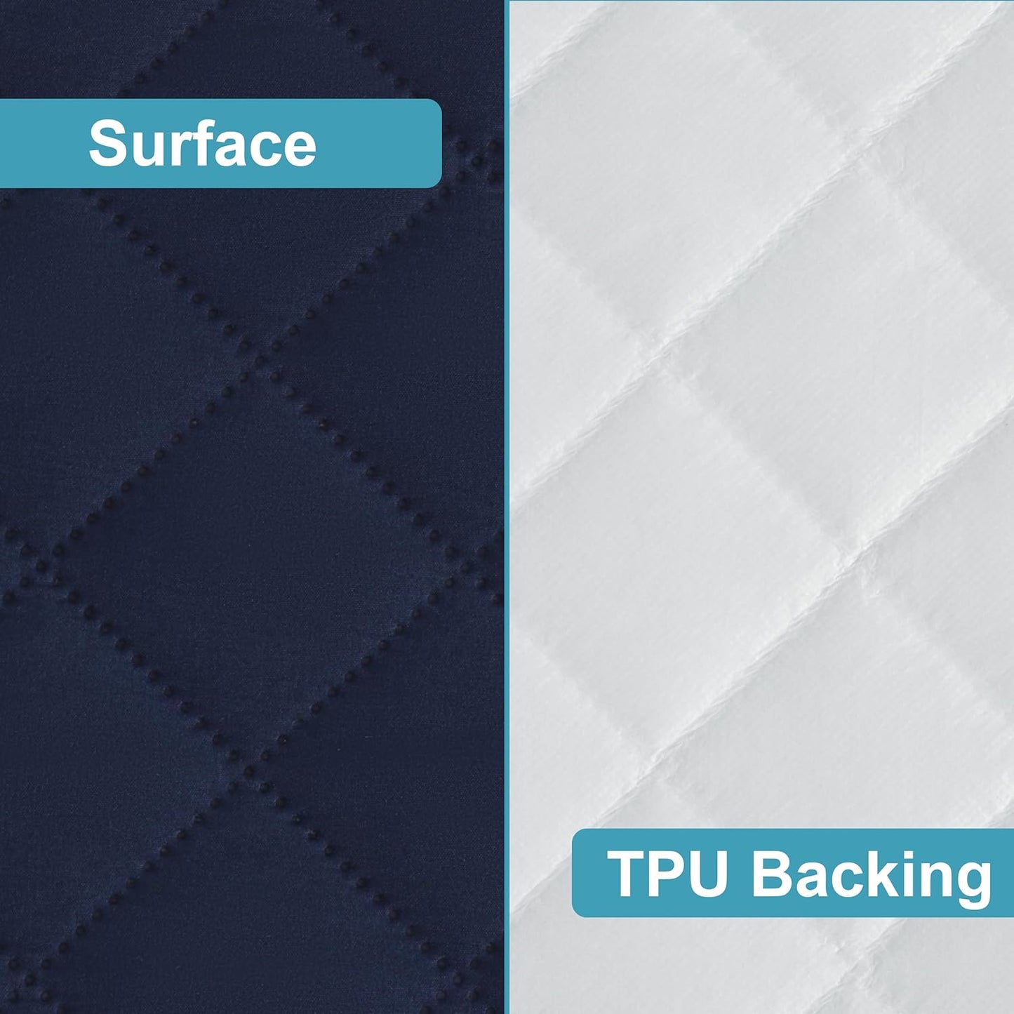 NTBAY 2 Pack Waterproof Mini Crib Mattress Protector, Quilted 24"x38" Fitted Mattress Cover