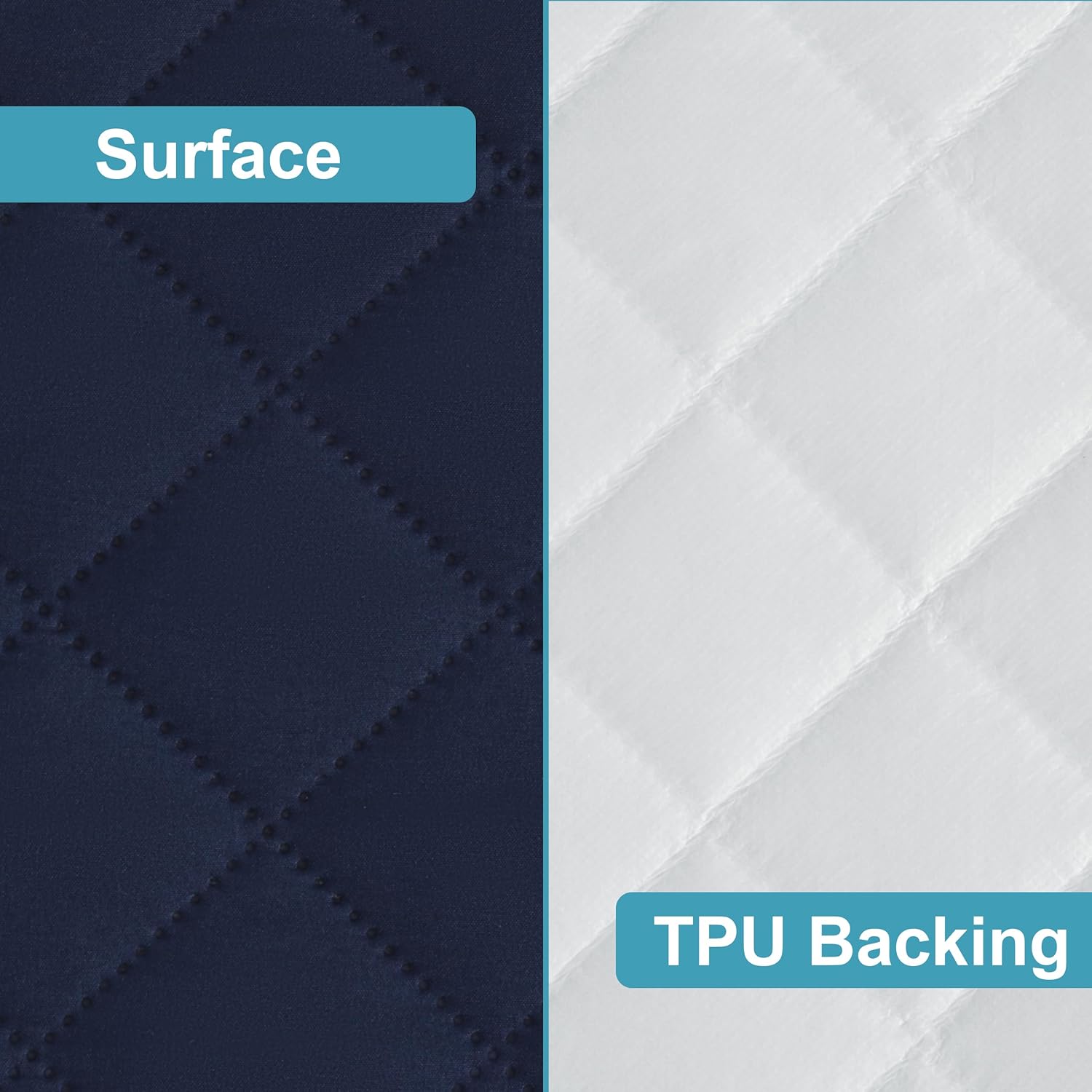 NTBAY 2 Pack Waterproof Mini Crib Mattress Protector, Quilted 24"x38" Fitted Mattress Cover